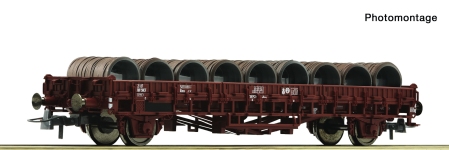 Roco 6600300 - H0 - Flachwagen Drahtrollen, SNCF, Ep. IV